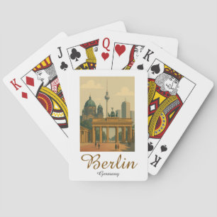 Klassisches Vintage-Berlin-Deutschland-Wahrzeichen Spielkarten