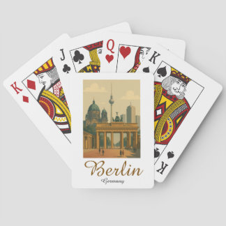 Klassisches Vintage-Berlin-Deutschland-Wahrzeichen Spielkarten