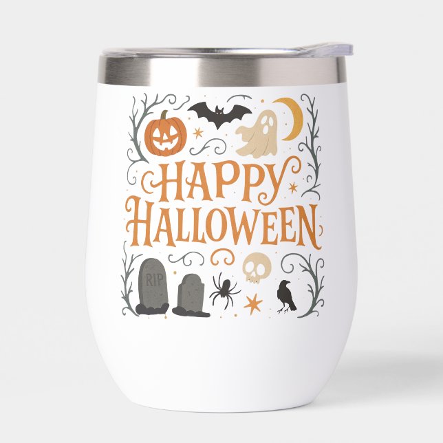 Klassisches, vintage Frohes Halloween  (Links)