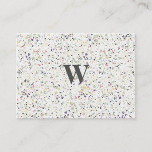 Klassisches vintage-marmor-terrazzo-pastell-design visitenkarte