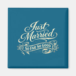 Klassisches Vintage-Paar verheiratet lustig frisch Magnet