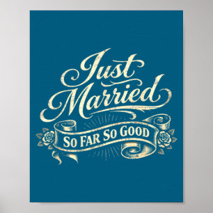 Klassisches Vintage-Paar verheiratet lustig frisch Poster