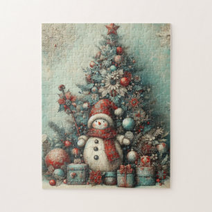 Klassisches Vintage-Weihnachtsrätsel Puzzle