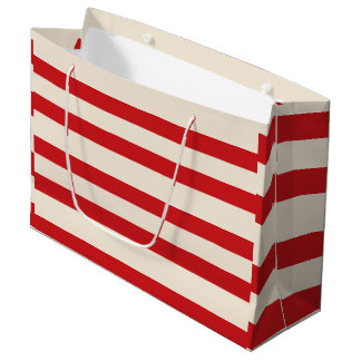 Klassisches Vintage-Zirkuszelt Rot und Creme Strei Große Geschenktüte