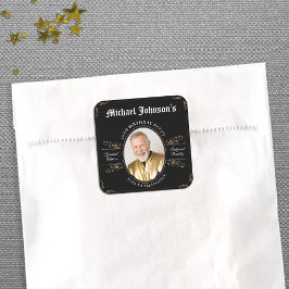 Klassisches Vintages Alter bis Perfektion 50. Gebu Quadratischer Aufkleber