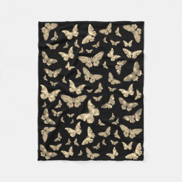 Klassisches Vintages dunkelgotisches Schmetterling Fleecedecke