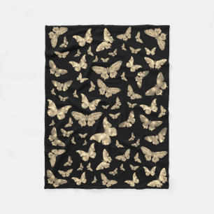 Klassisches Vintages dunkles, gotisches Schmetterl Fleecedecke
