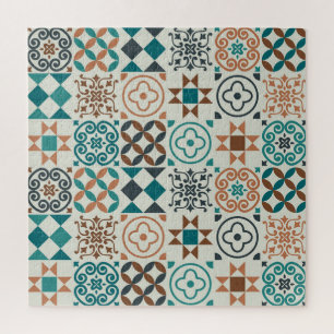 Klassisches Vintages Fliesenmuster Puzzle