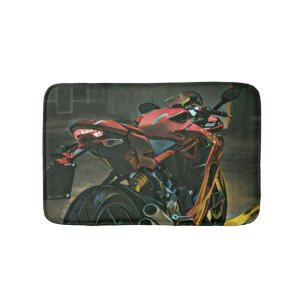 klassisches Vintages Motorrad-Geschenk Badematte