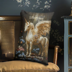 Klassisches Vintages Pegasus Flügelpferd Einhorn Lendenkissen