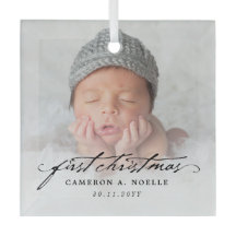 Klassisches Vintages Script Baby 1. Weihnachtsgesc