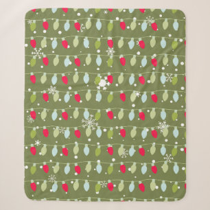 Klassisches Vintages Urlaubsmuster - Weihnachtslic Sherpadecke