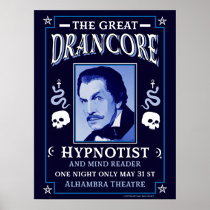 Klassisches Vintages viktorianisches Hypnotist-Pos Poster