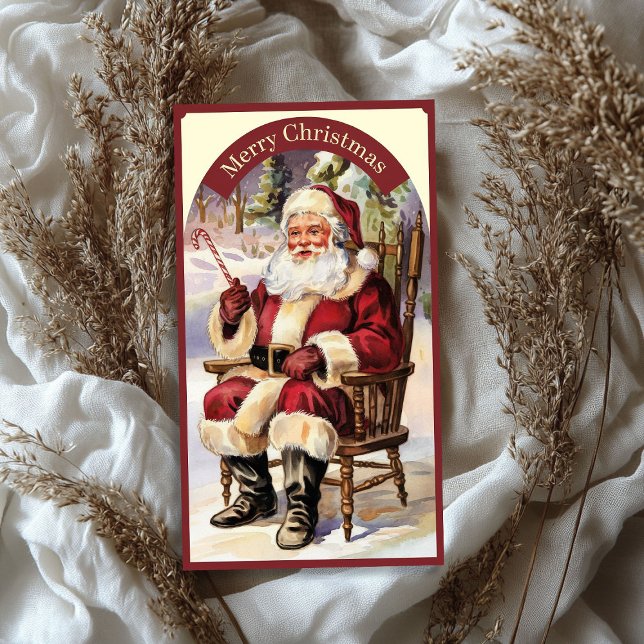 Klassisches Vintages Weihnachtsdecoupage-Papier Seidenpapier (Classic Vintage Santa Claus decoupage paper)