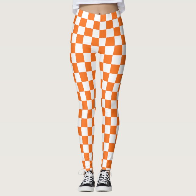 Klassisches visuelles Lachs-Karo  Leggings (Vorderseite)