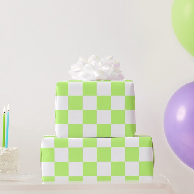 Klassisches visuelles Limette-Kontrollmuster  Geschenkpapier (Von Creator hochgeladen)