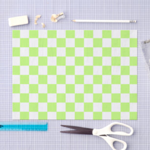 Klassisches visuelles Limette-Kontrollmuster Seidenpapier