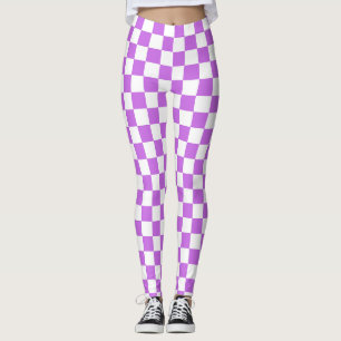 Klassisches visuelles Magenta-Schachbrett Leggings