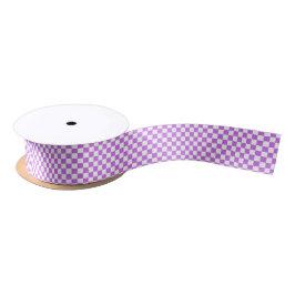Klassisches visuelles Magenta-Schachbrett  Satinband
