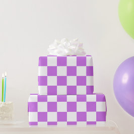 Klassisches visuelles Magenta-Schachbrettmuster  Geschenkpapier