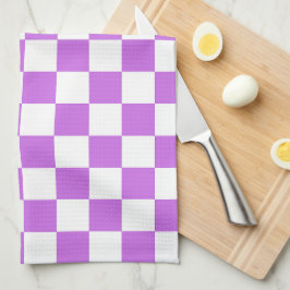 Klassisches visuelles Magenta-Schachbrettmuster  Geschirrtuch