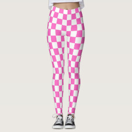 Klassisches visuelles rosa Karomuster  Leggings