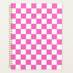 Klassisches visuelles rosa Karomuster  Planer