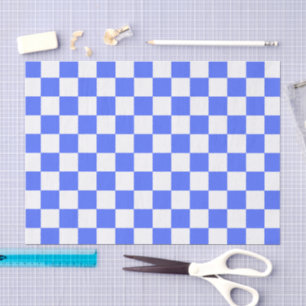 Klassisches visuelles Saphir-Schachbrettmuster Seidenpapier