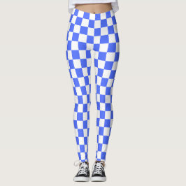 Klassisches visuelles Saphirschachbrett  Leggings