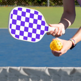 Klassisches visuelles violettes Schachbrett Pickleball Schläger