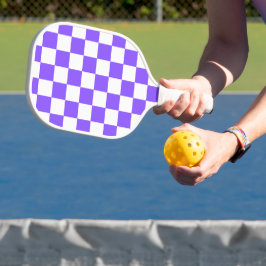 Klassisches visuelles violettes Schachbrett Pickleball Schläger
