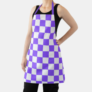 Klassisches visuelles violettes Schachbrett Schürze