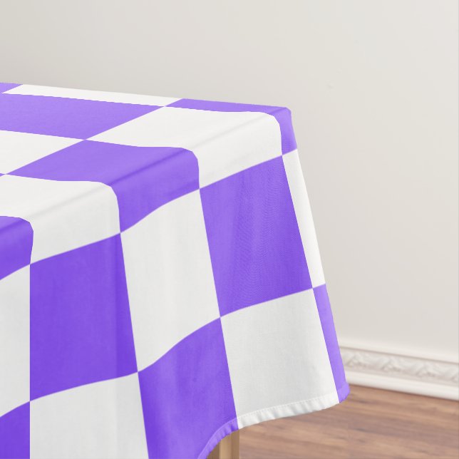 Klassisches visuelles violettes Schachbrettmuster  Tischdecke (Beispiel)