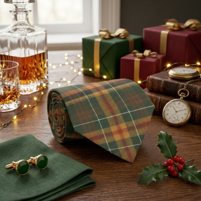 Klassisches Waldgrün-Tartan-Karo-Muster Krawatte (Von Creator hochgeladen)