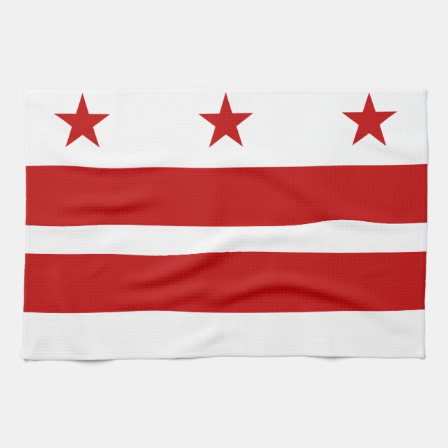 Klassisches Washington D.C. Flag Küchentuch (Horizontal)