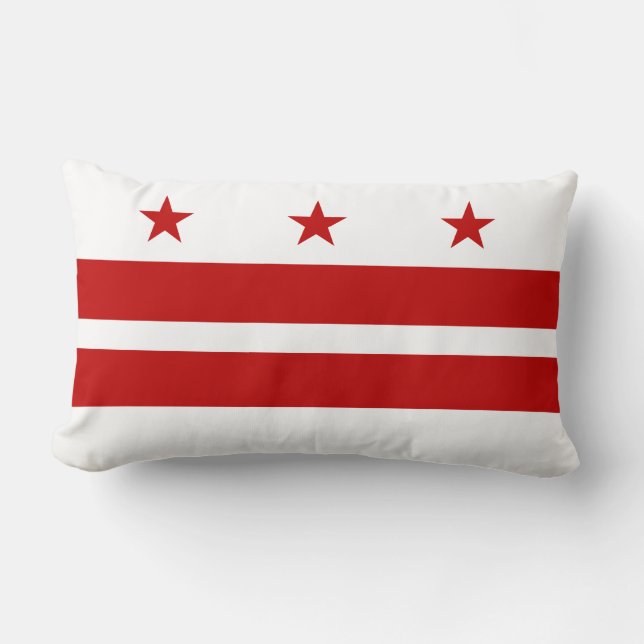 Klassisches Washington D.C. Flag Lendenkissen (Vorderseite)