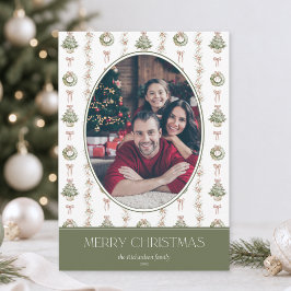 Klassisches Wasserfarben-Familienfoto Weihnachten