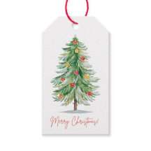 Klassisches Wasserfarben-Weihnachtsbaum-Geschenk-T