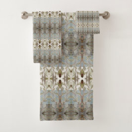 Klassisches Watercolor-Design Badhandtuch Set