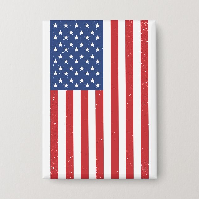 Klassisches Waving American Flag Design Button (Vorderseite)