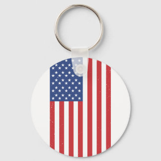 Klassisches Waving American Flag Design Schlüsselanhänger