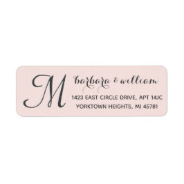 Klassisches, weich rosa, benutzerdefiniertes Monog