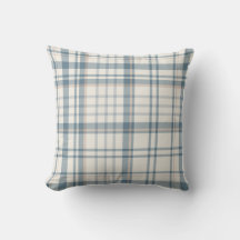 Klassisches weiches Blau und Beige Karo