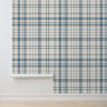 Klassisches weiches Blau und Beige Karo