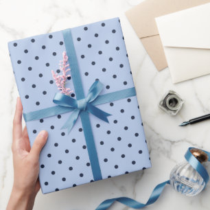 Klassisches weiches blaues Tupfen-Geschenkpapier R Geschenkpapier