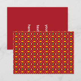 Klassisches Weihnachten Rot und Grün Geometrisches Einladung