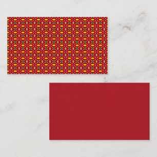 Klassisches Weihnachten Rot und Grün Geometrisches Visitenkarte