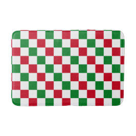 Klassisches Weihnachts-Schachbrettmuster Badematte