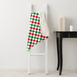 Klassisches Weihnachts-Schachbrettmuster Sherpadecke