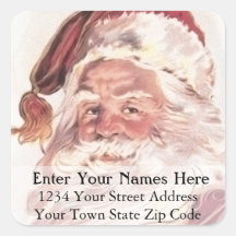 Klassisches Weihnachtsadressen-Label